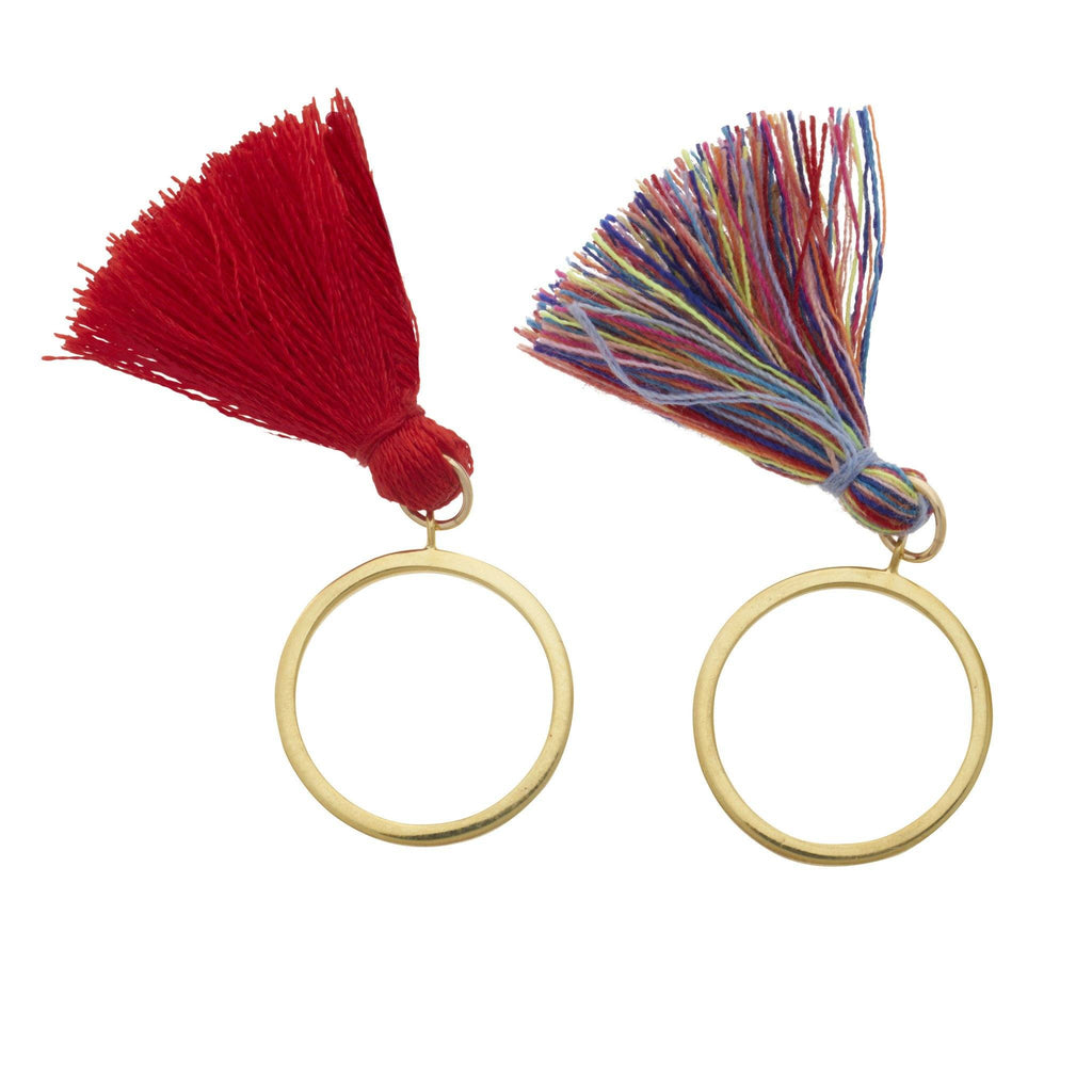 Square Pelito Tassel Ring