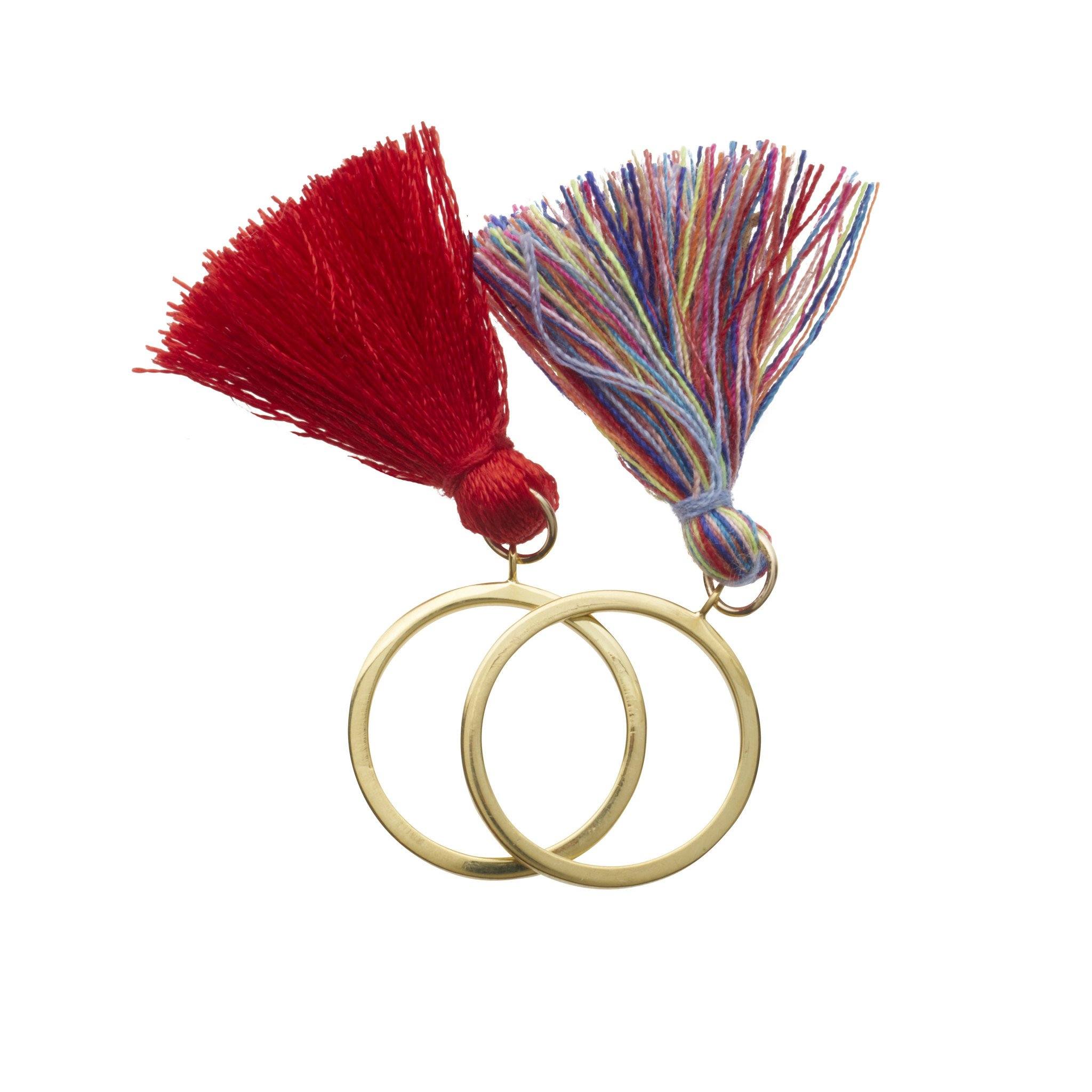 Square Pelito Tassel Ring