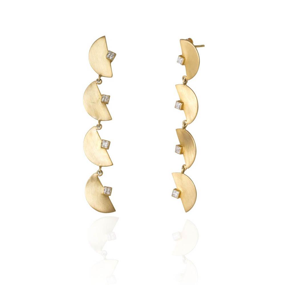 Half Moon Chandelier Earrings