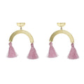 Sofia Hammered Half Moon Disc With ARC & Tassel