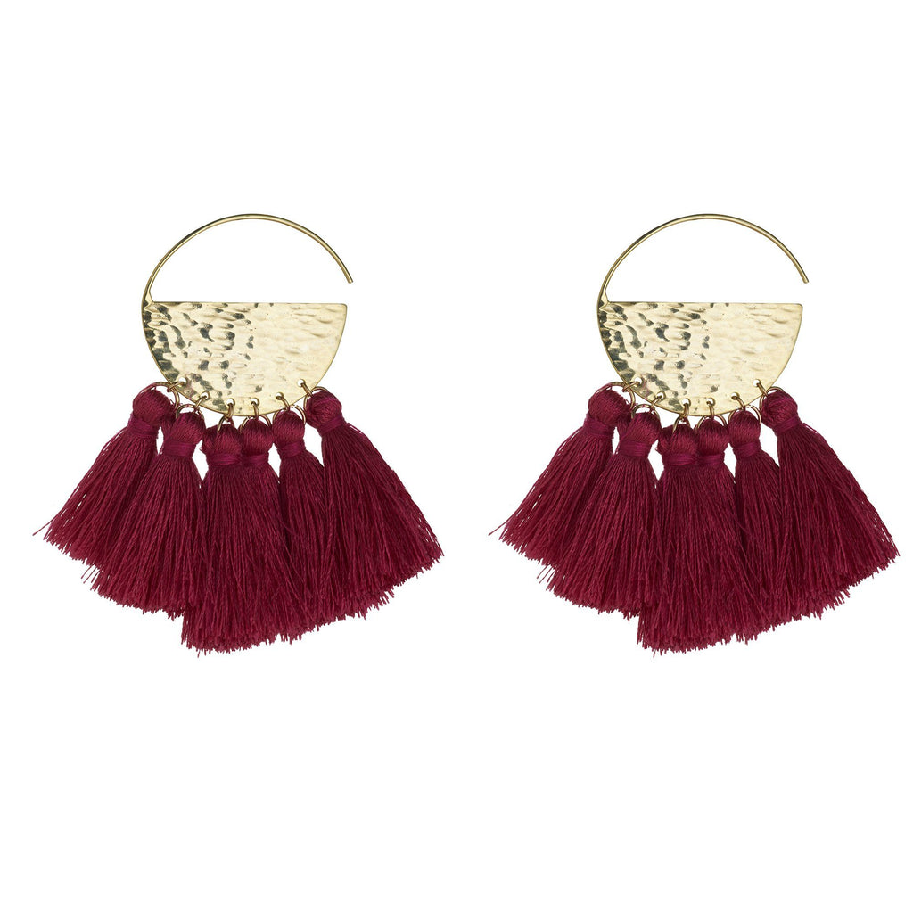 Sunrise Hoop with Tassels