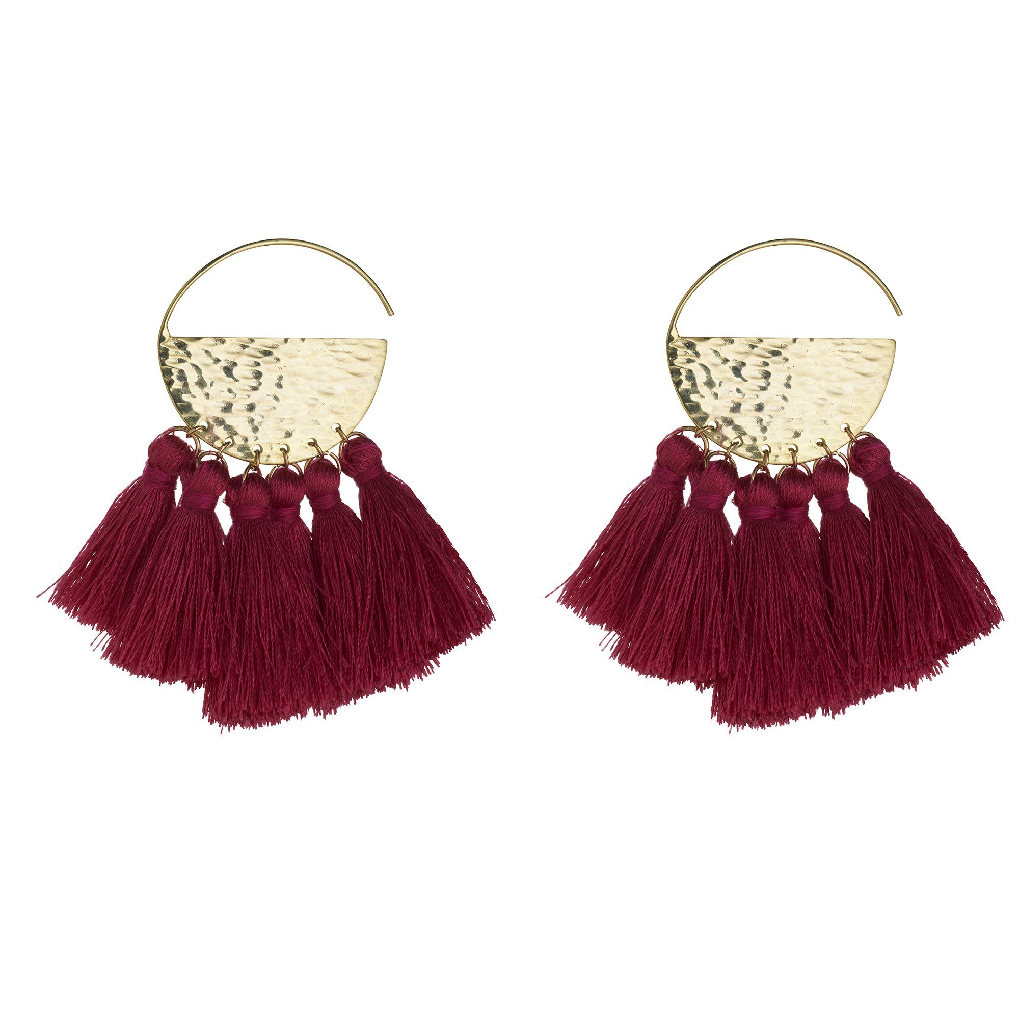 Sunrise Hoop with Tassels