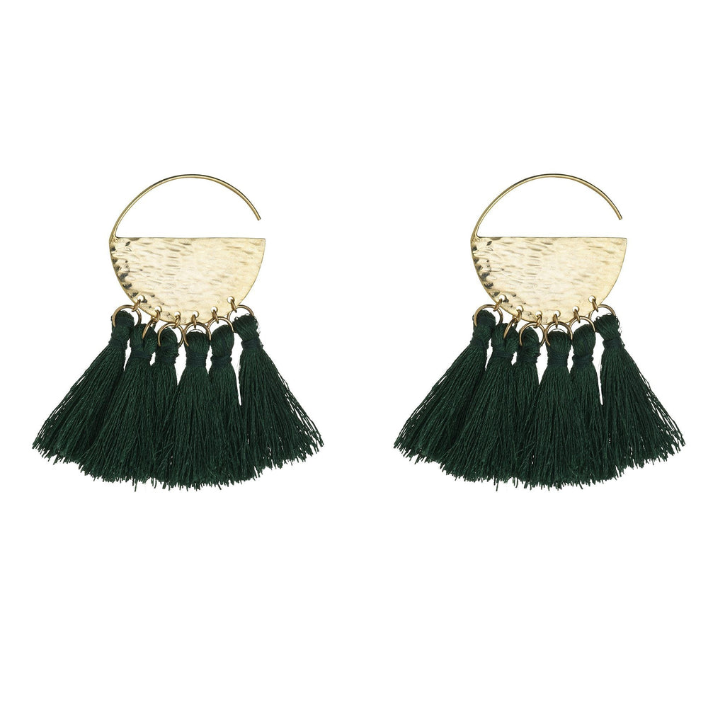 Sunrise Hoop with Tassels