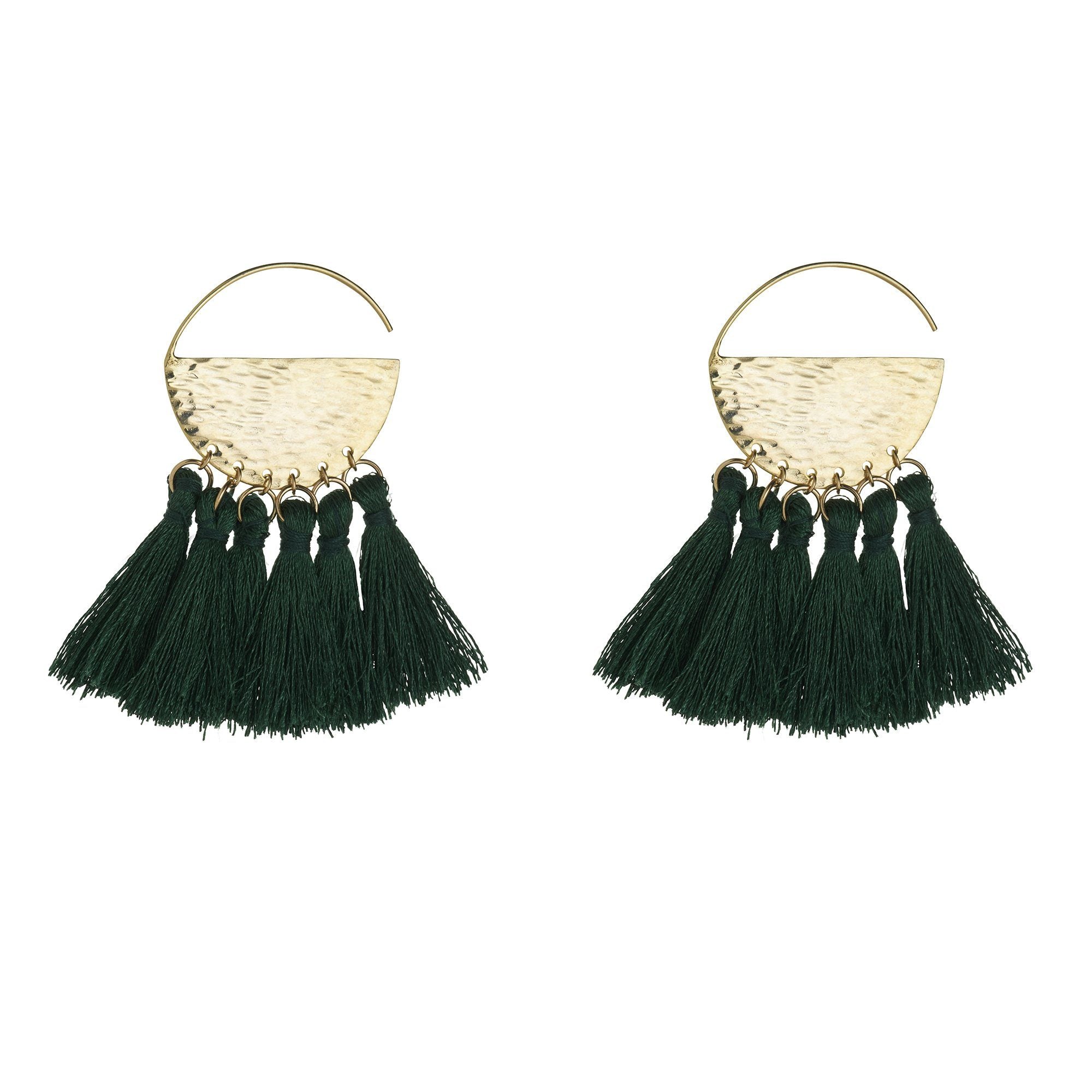 Sunrise Hoop with Tassels