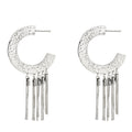 Large Horseshoe Hoop with Box Chain Tassels