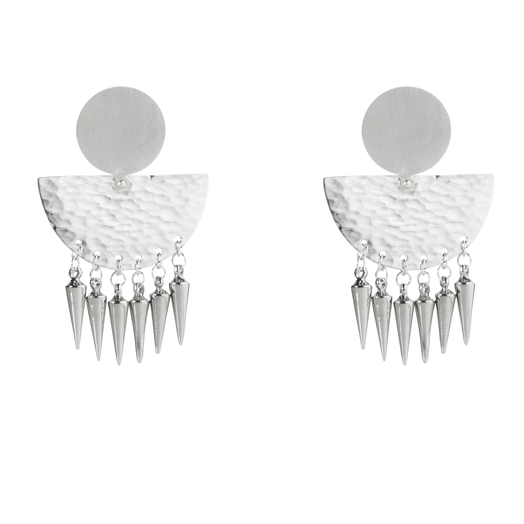 Riveted Sunrise Studs with Daggers