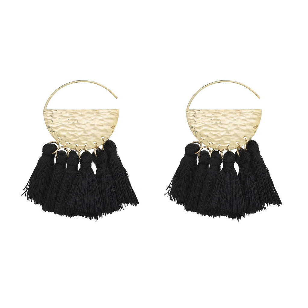Sunrise Hoop with Tassels