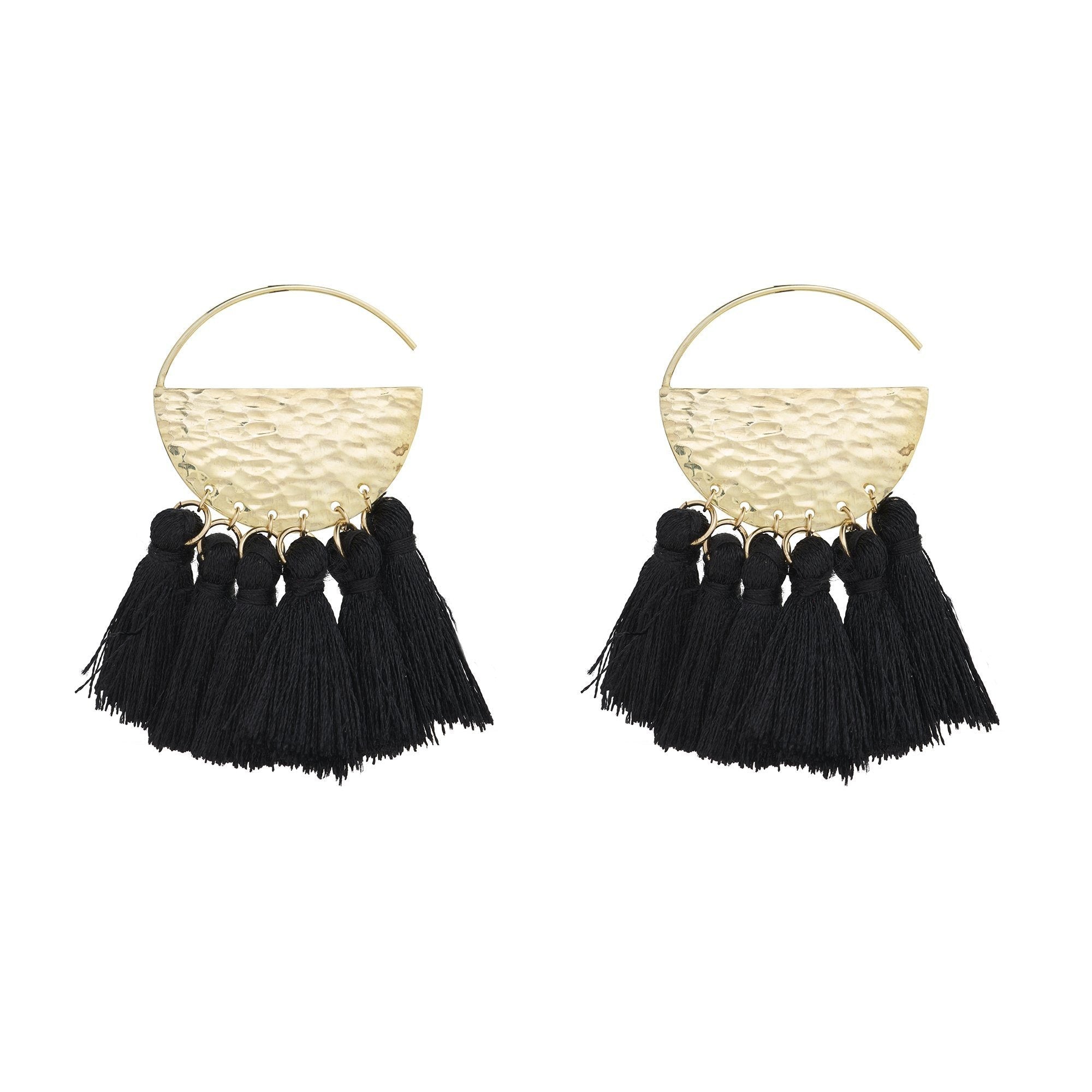 Sunrise Hoop with Tassels