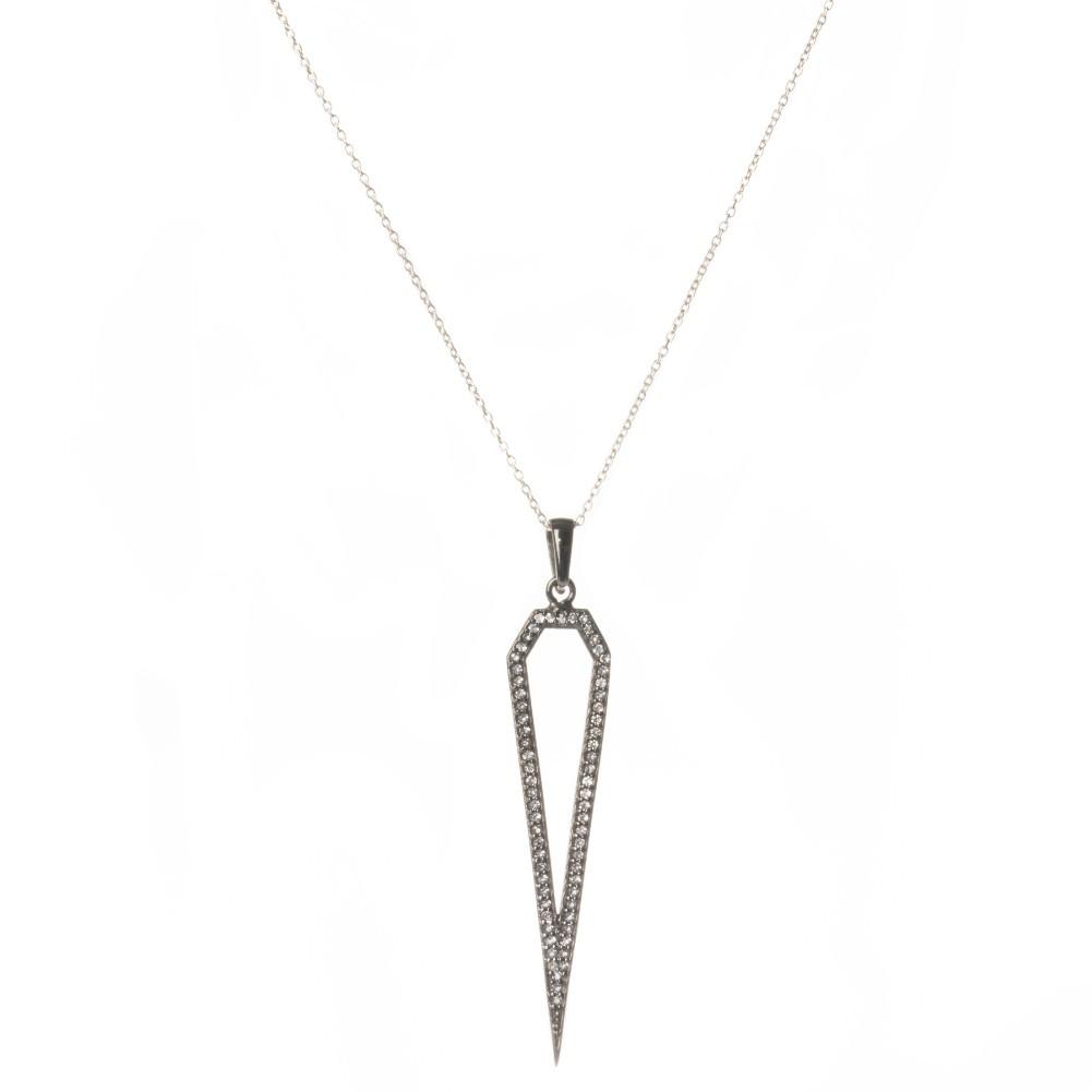White Topaz Charm Necklace