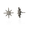 White Topaz Starburst Studs