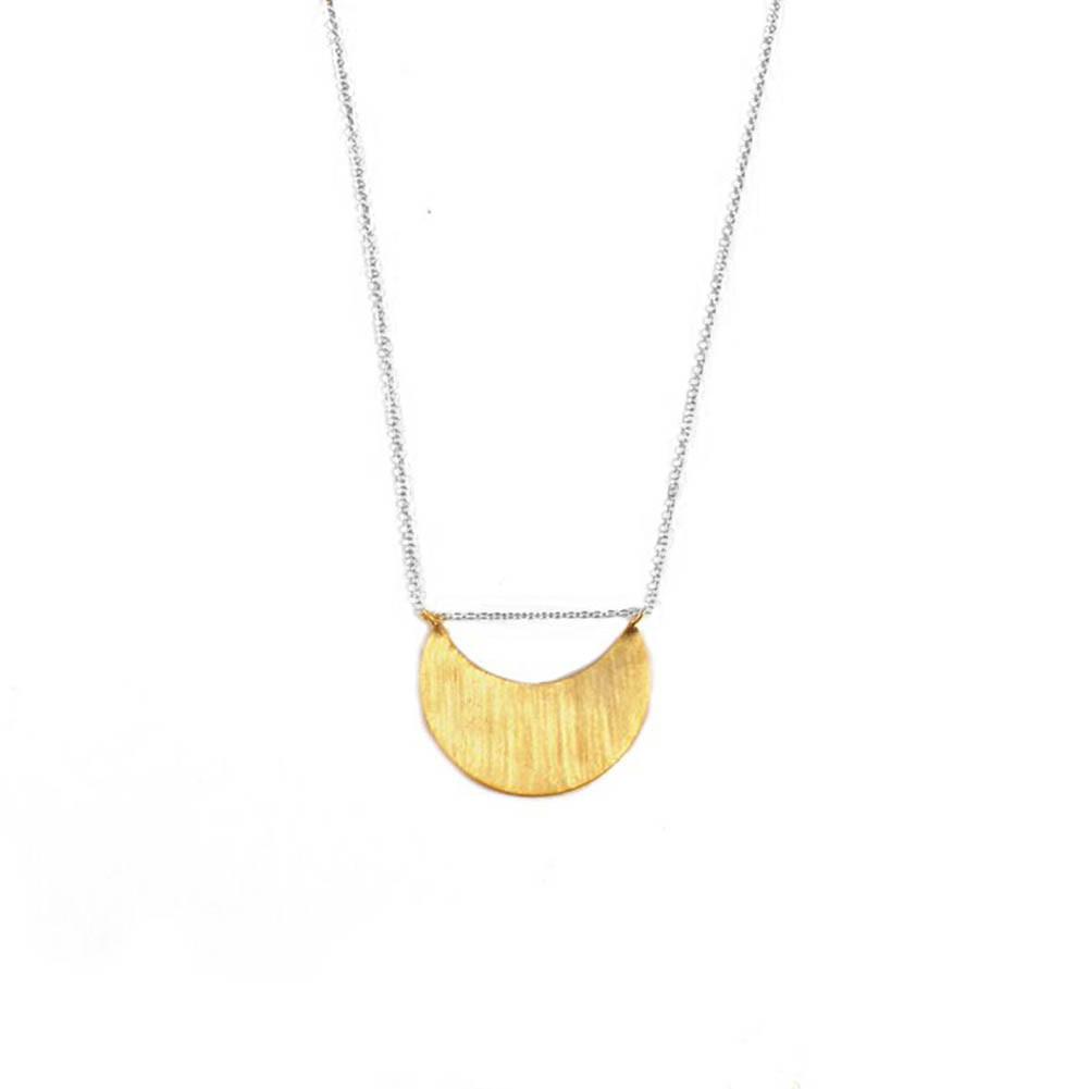 Half Moon Necklace with Pass Through