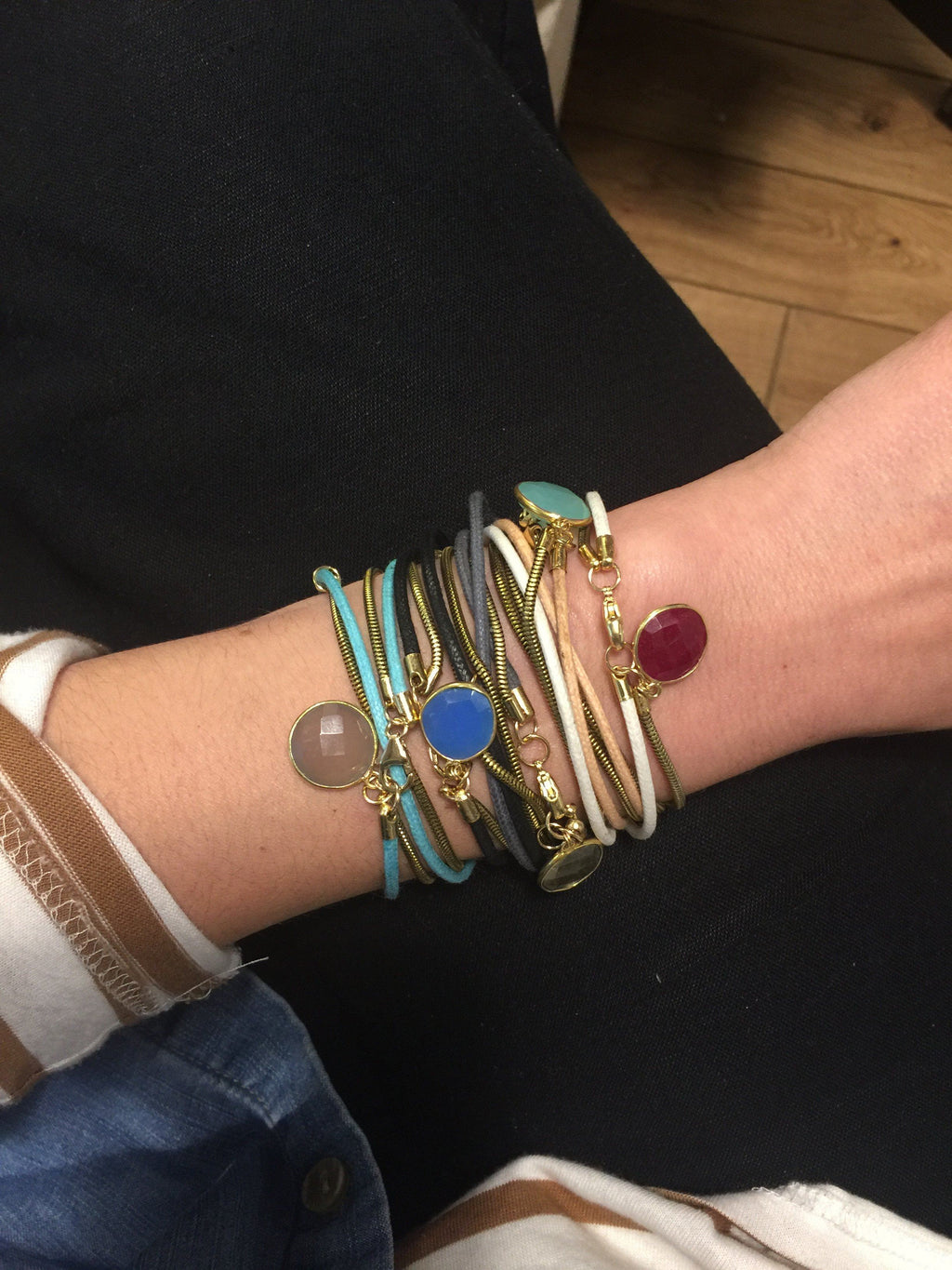 Wrap Bracelet with Gemstones