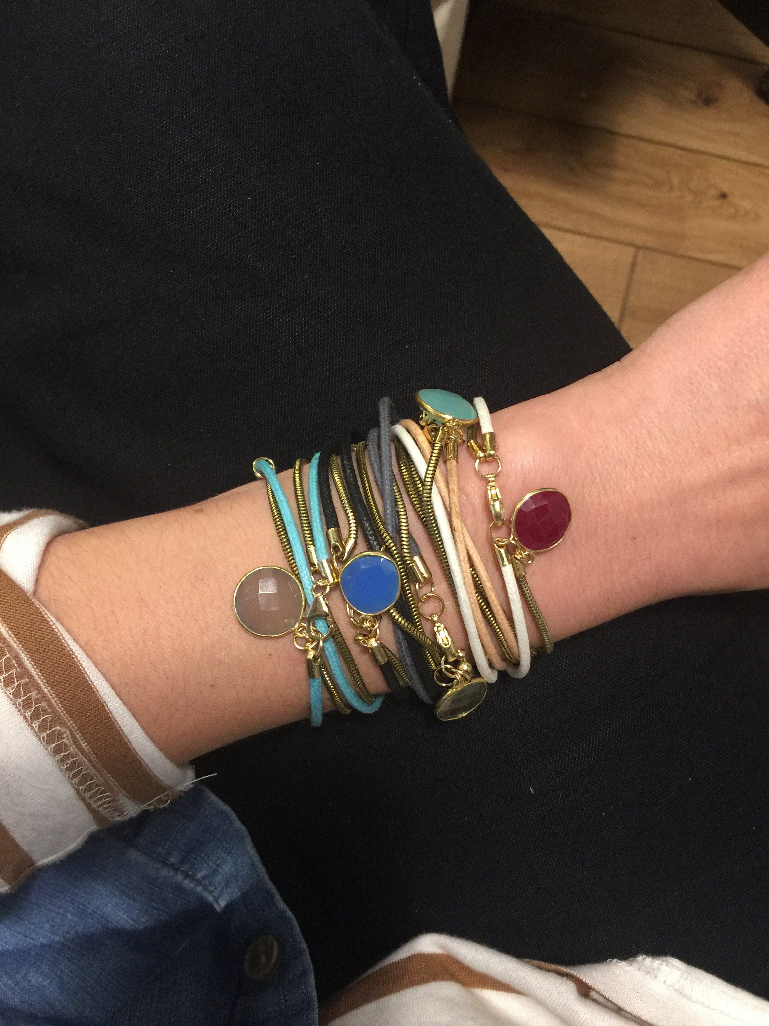Wrap Bracelet with Gemstones
