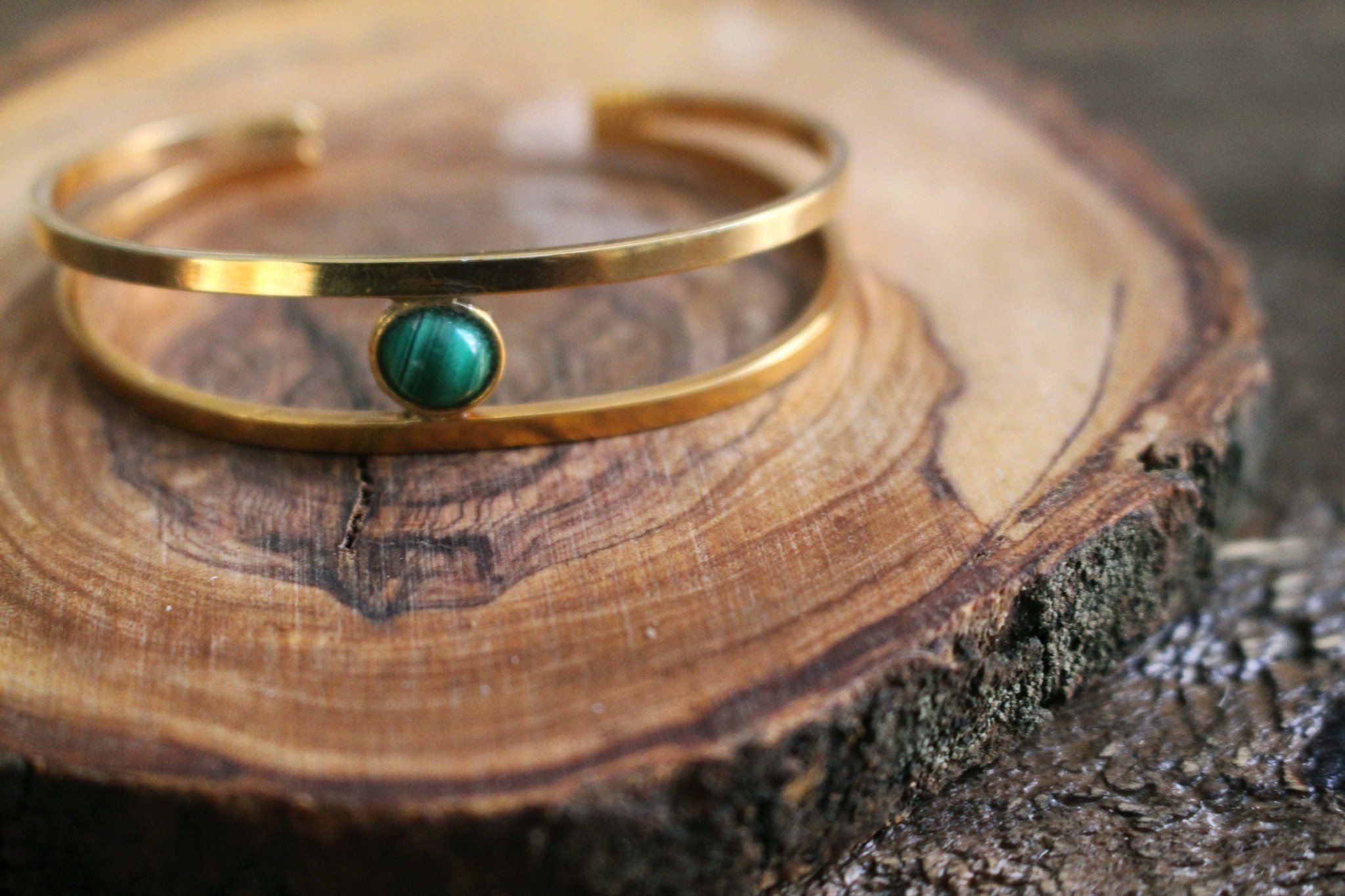 Open Stone Bangle