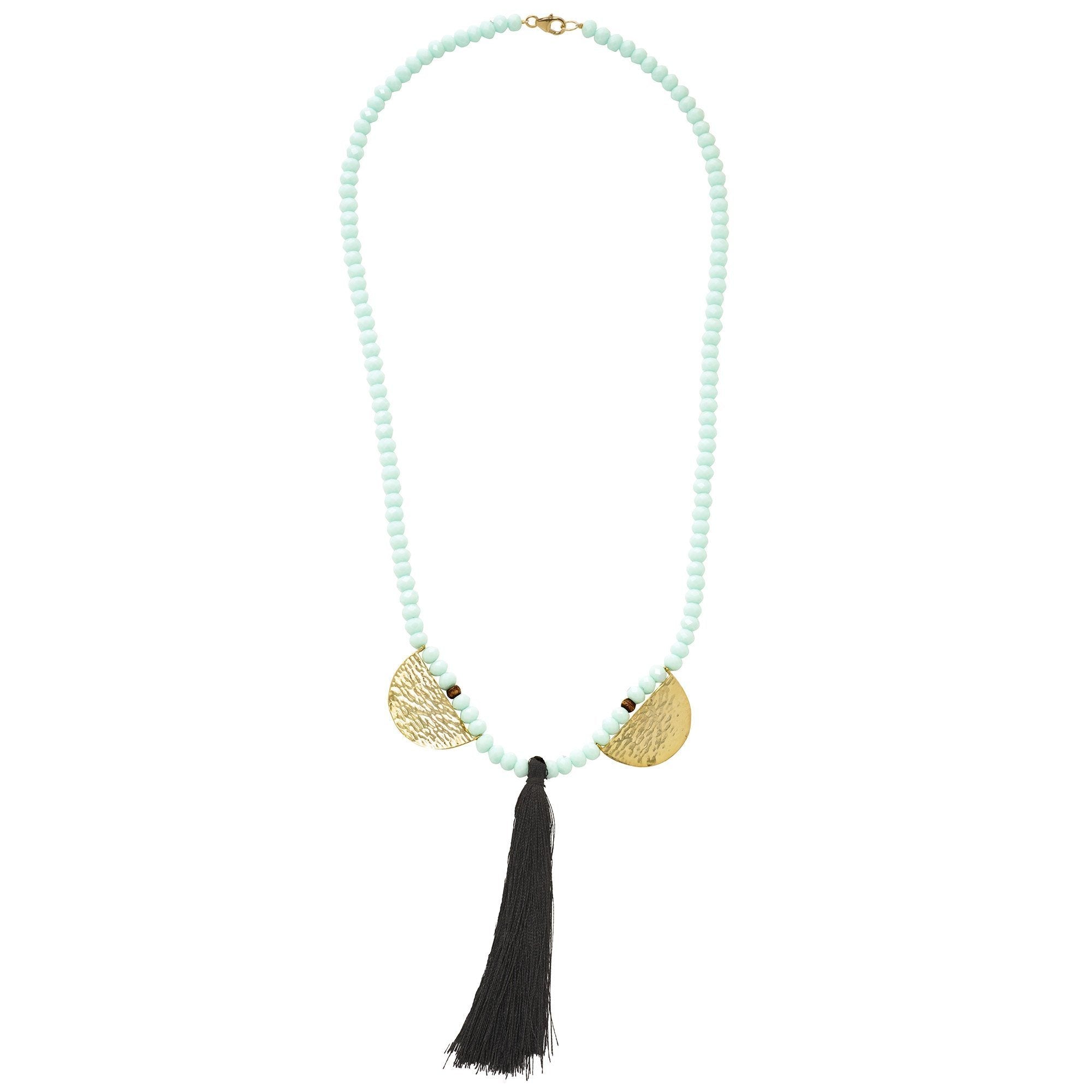 Faceted Bead Mala Necklace