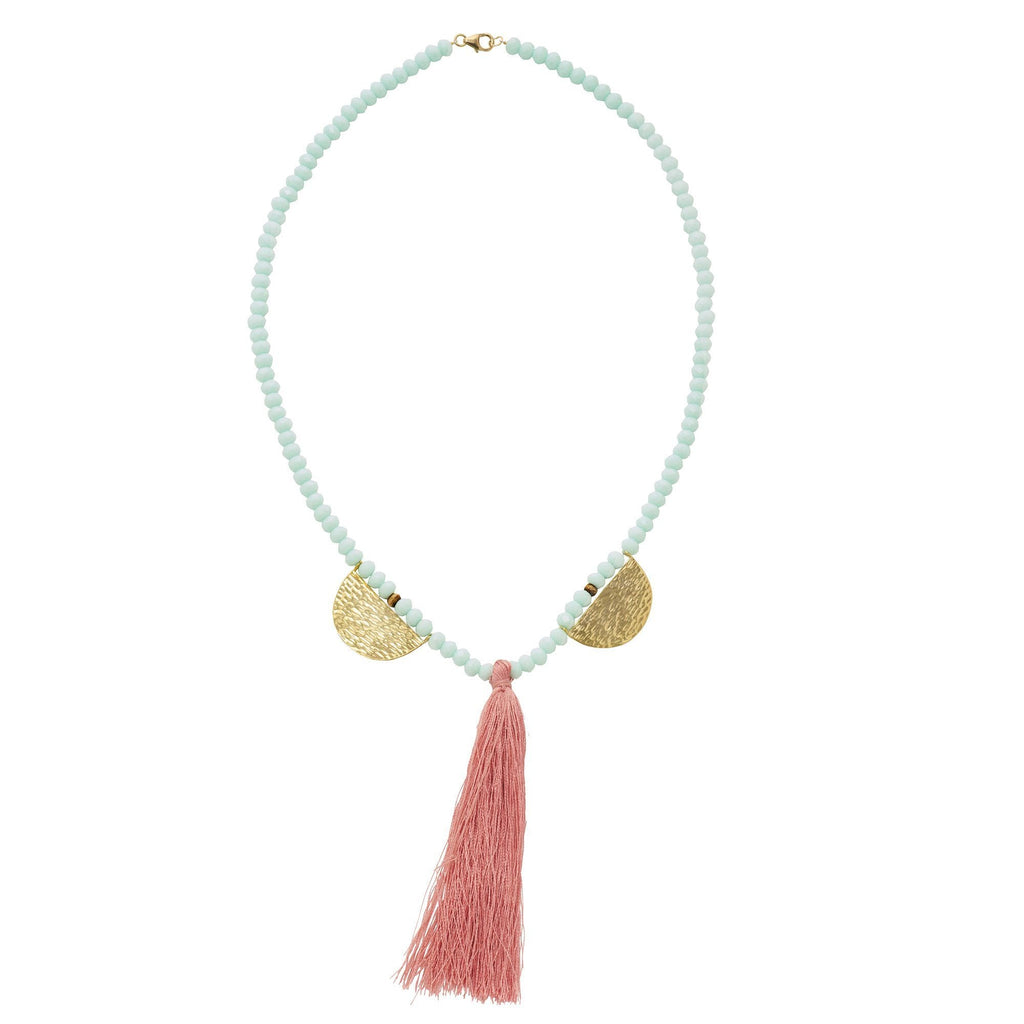 Faceted Bead Mala Necklace