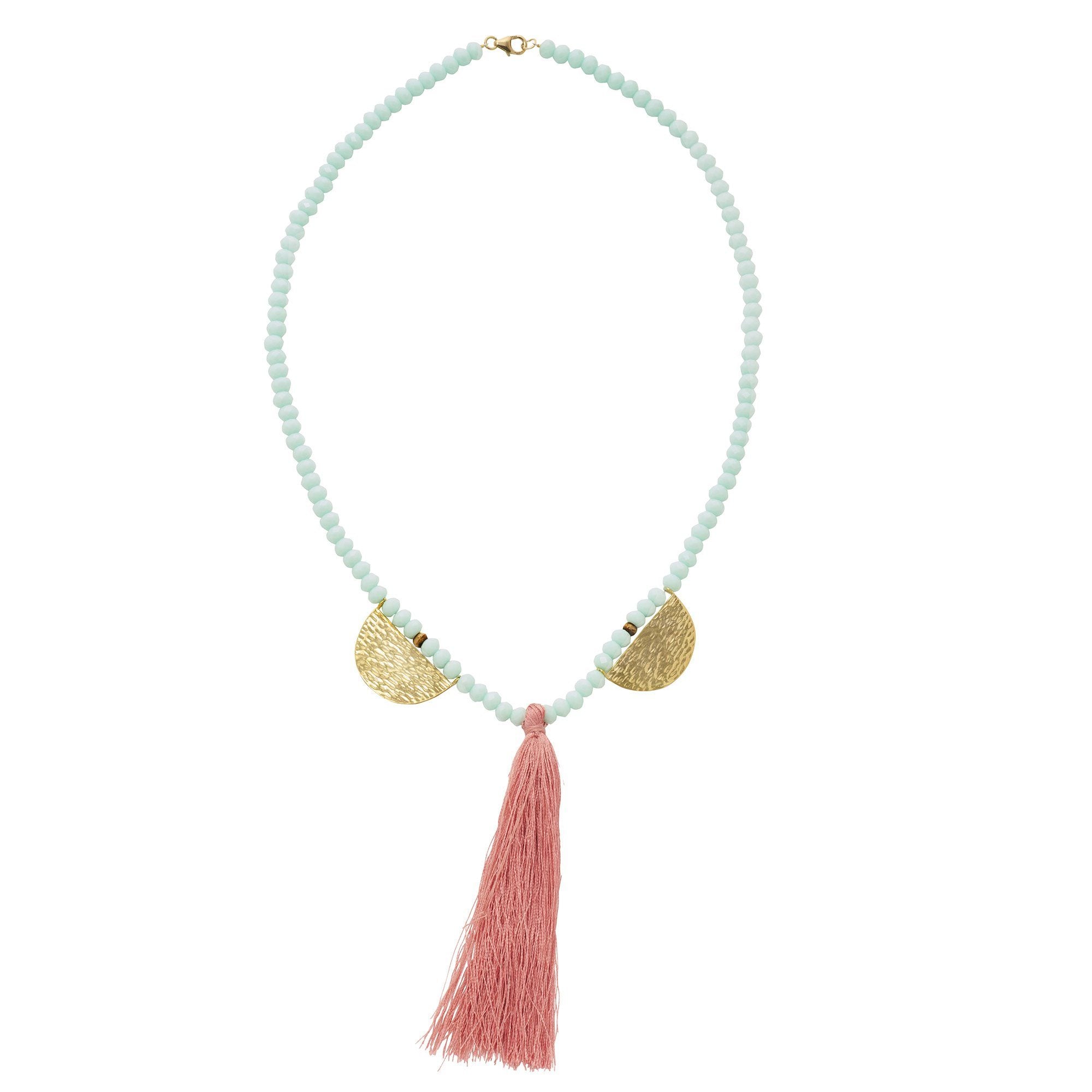 Faceted Bead Mala Necklace
