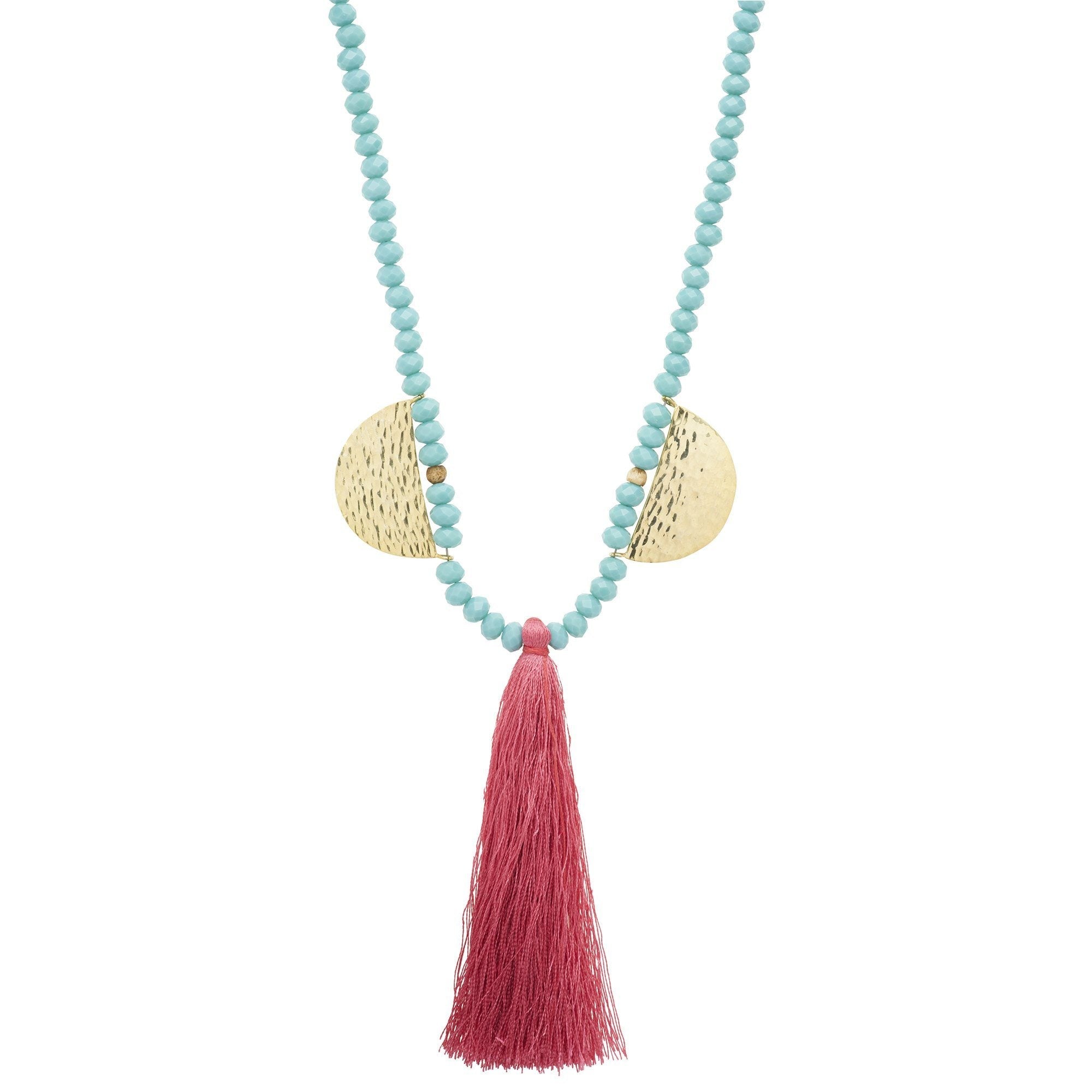 Faceted Bead Mala Necklace