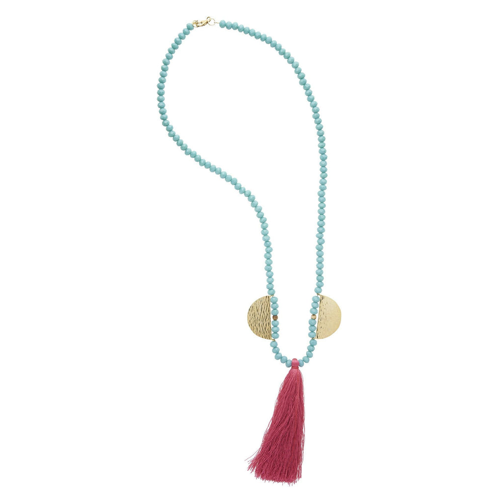 Faceted Bead Mala Necklace