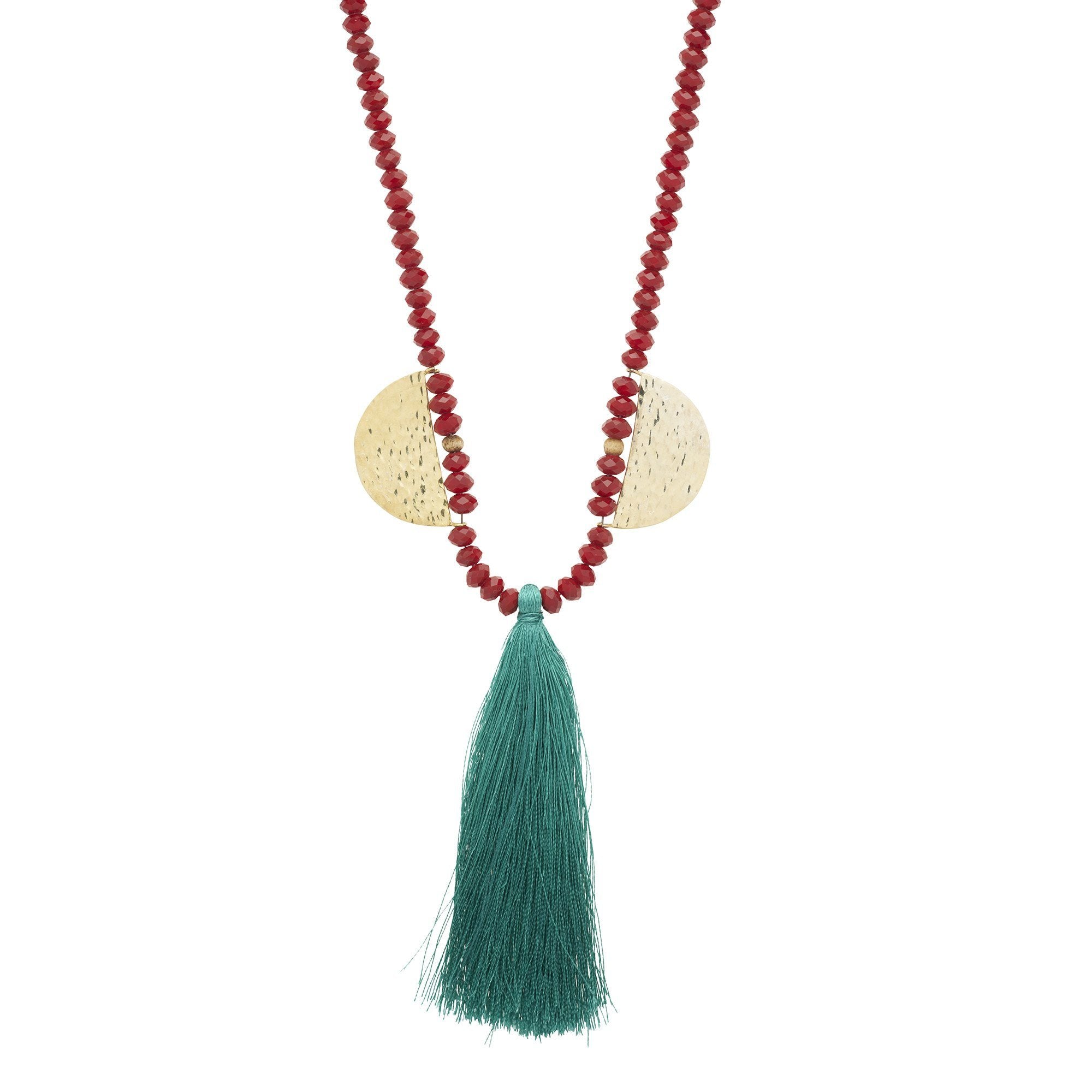 Faceted Bead Mala Necklace