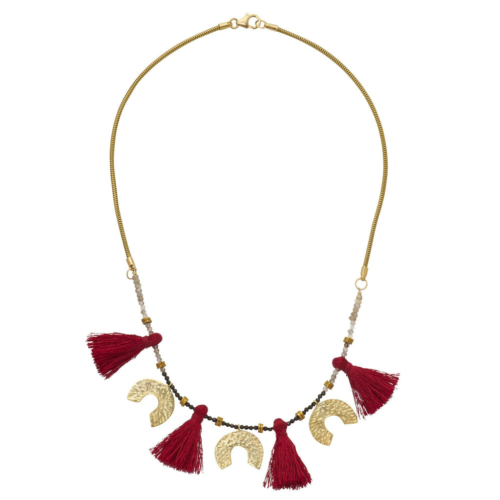 Lucky Horseshoe Tassel Necklace