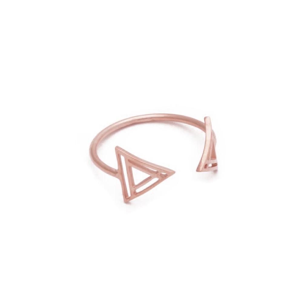 Tattooed Open Triangle Ring