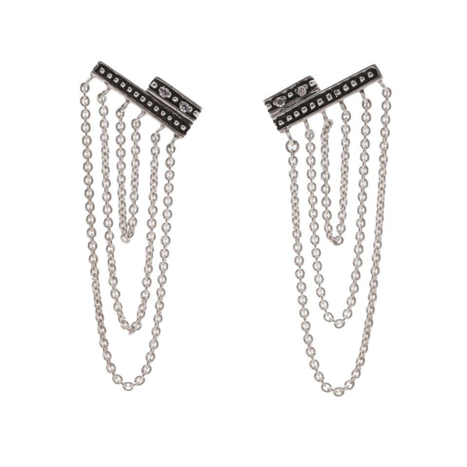 Stacked Antique Stud With Fringe