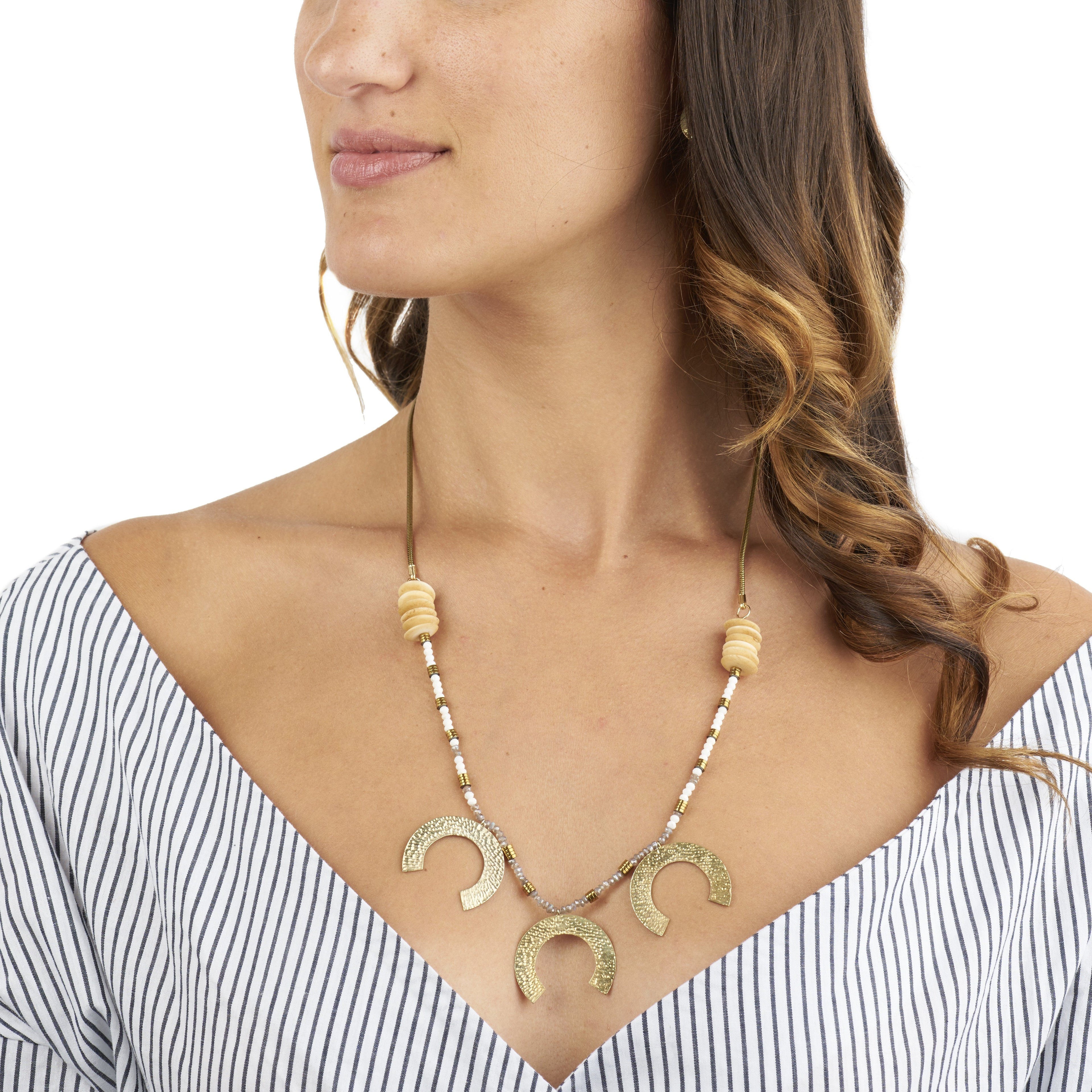 Large 3-Tier Horseshoe Necklace