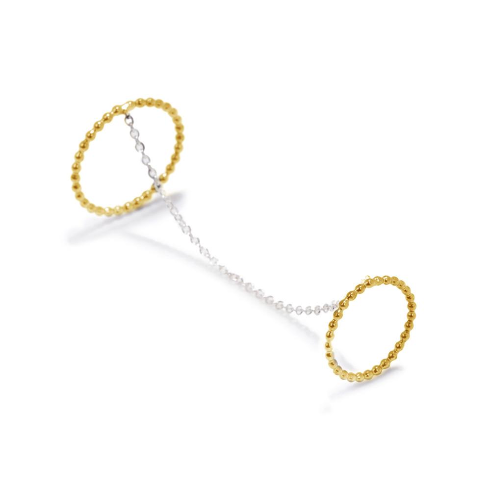 Double Ball Ring with Chain