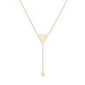 Triangle Lariat Necklace