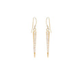 Medium Spike Earrings with Pave