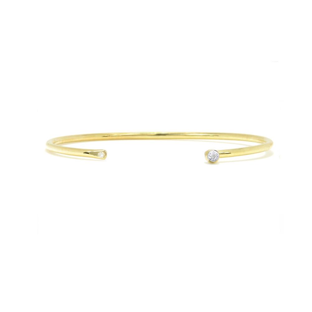 Diamond Layering Bangle with Stone