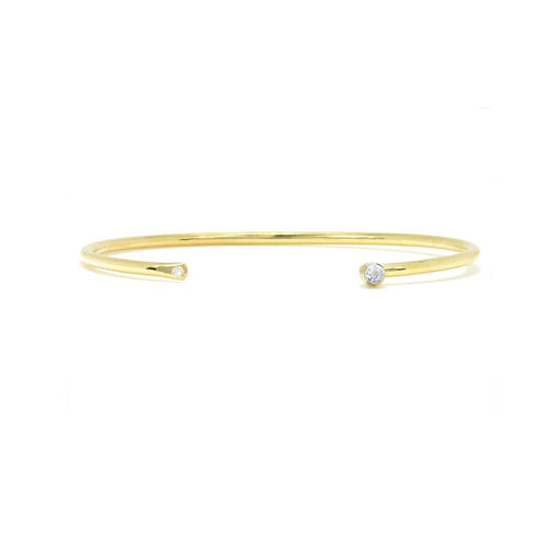 Diamond Layering Bangle with Stone
