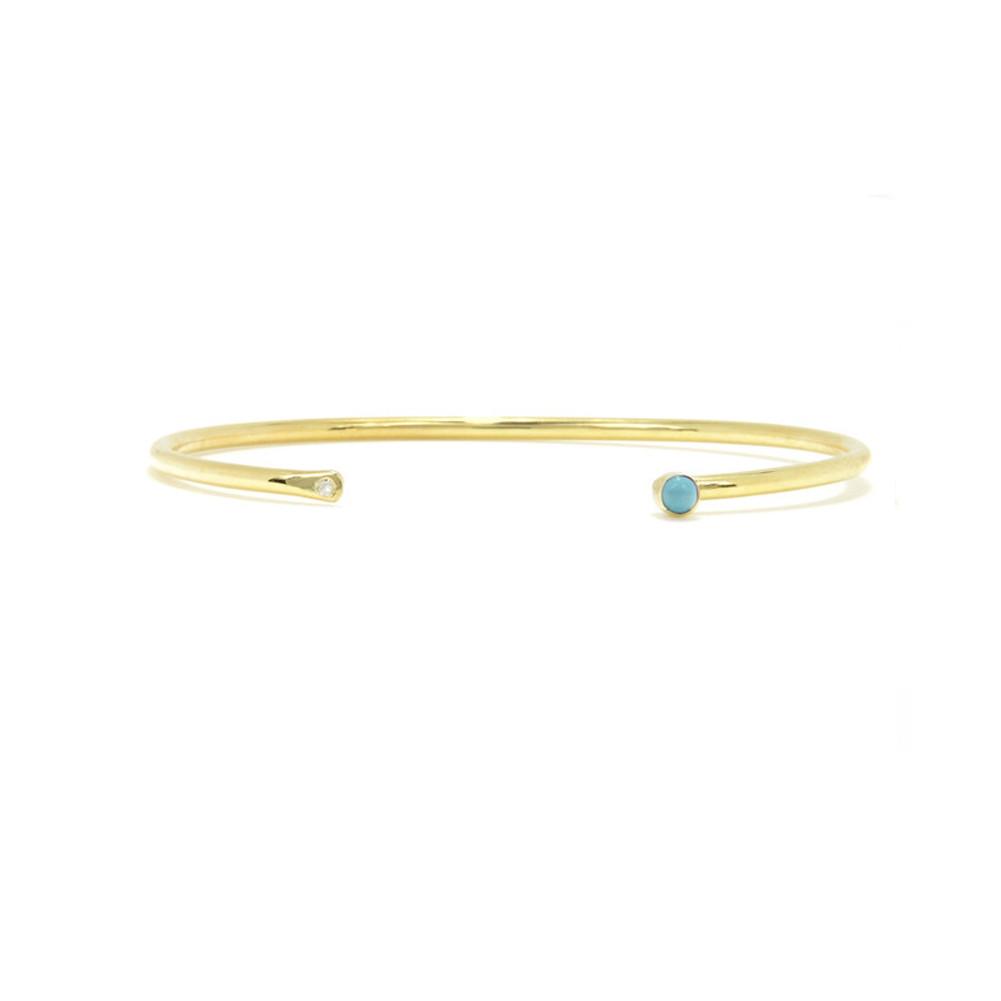 Diamond Layering Bangle with Stone