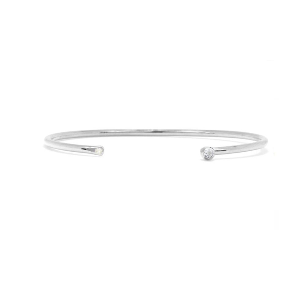 Diamond Layering Bangle with Stone