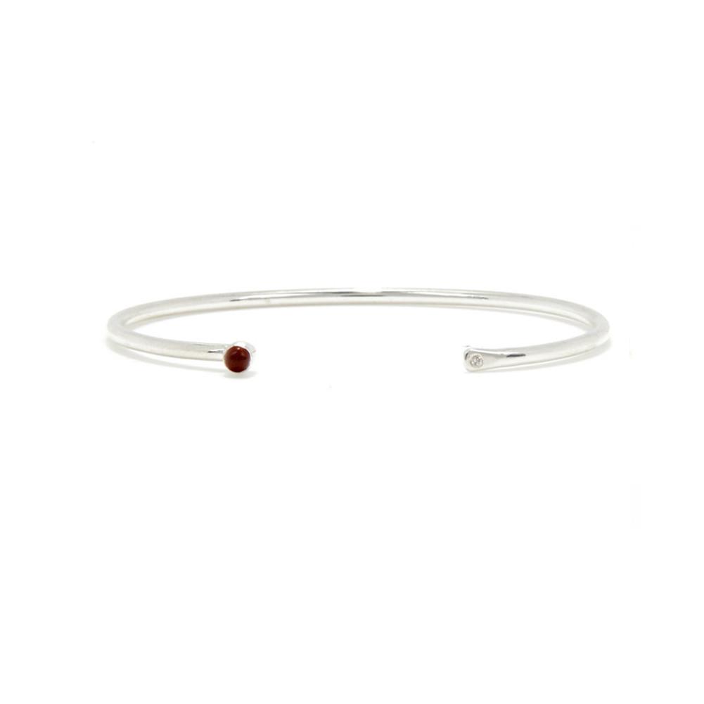 Diamond Layering Bangle with Stone