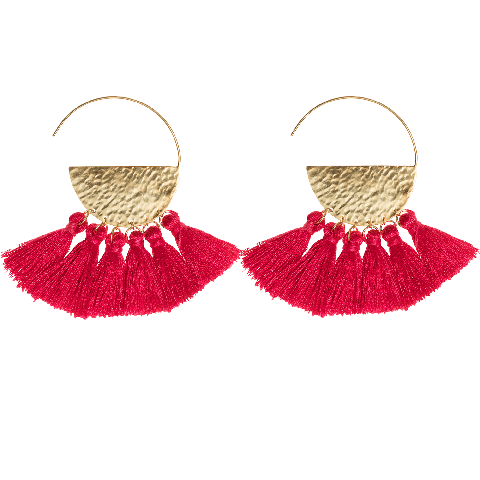 Sunrise Hoop with Tassels
