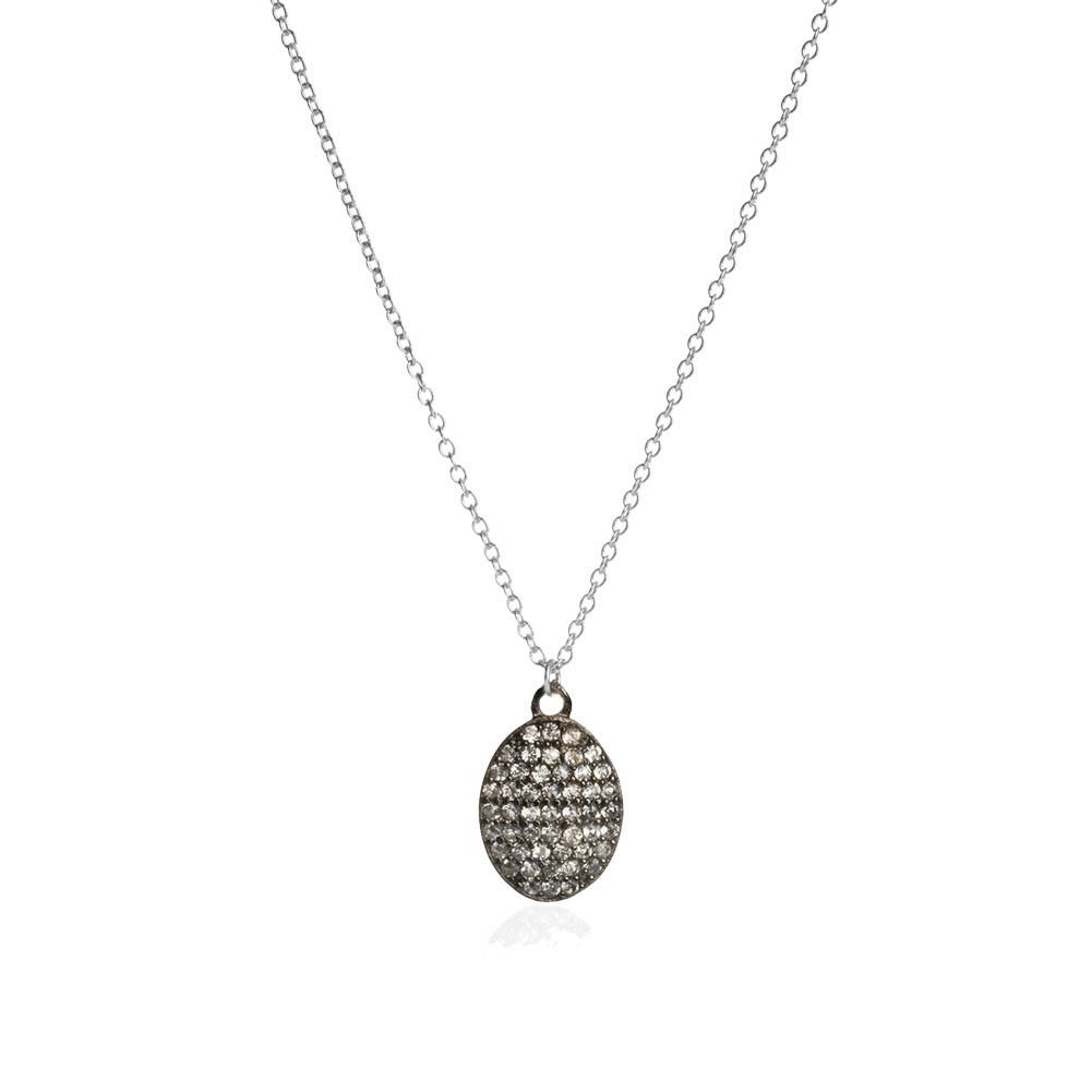 White Topaz Charm Necklace