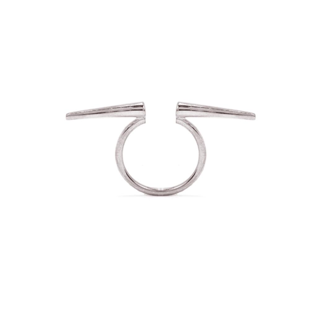 Double Spike Knuckle Ring