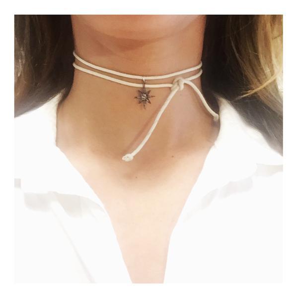 White Topaz Wrap Necklace